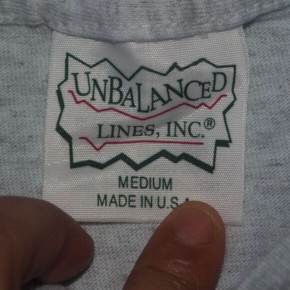 Unbalanced Lines Vintage 90s Fishing Rules #6 Single Stitch T-Shirt Men's M - Picture 3 of 6